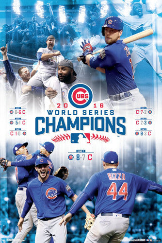 Chicago Cubs 2016 World Series CELEBRATION Championship Poster - Trend –  Sports Poster Warehouse