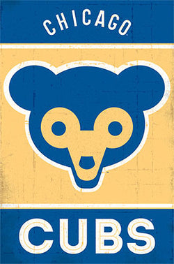 Chicago Cubs "Bear Cub" Retro 1962-78 Alternate Logo Official MLB Team Poster - Costacos