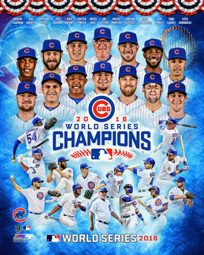 Chicago Cubs World Series Champions 2016 Decal / Sticker Die cut