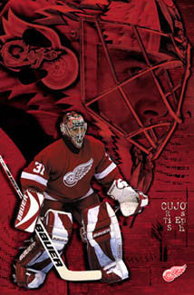 Curtis Joseph "Intensity" Detroit Red Wings NHL Goalie Action Poster - Costacos 2002