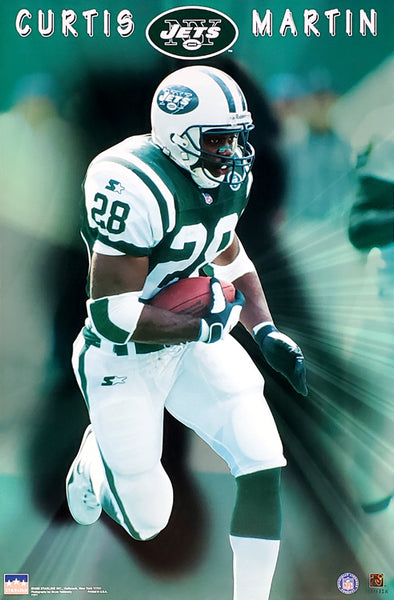 Curtis Martin "Action" New York Jets NFL Football Poster - Starline 1998