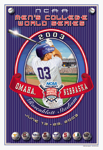 NCAA Baseball College World Series 2003 Official Event Poster - Action Images