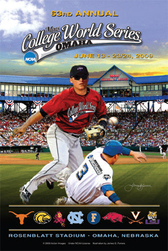 NCAA Baseball College World Series 2009 Official Poster - Action Images