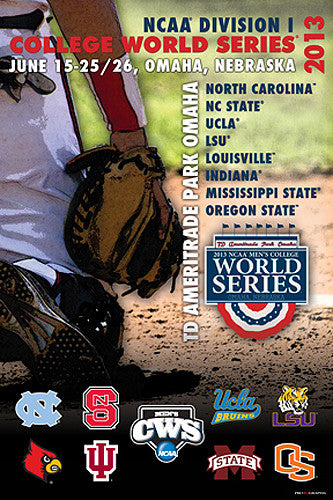 NCAA Baseball College World Series 2013 Official Event Poster - ProGraphs