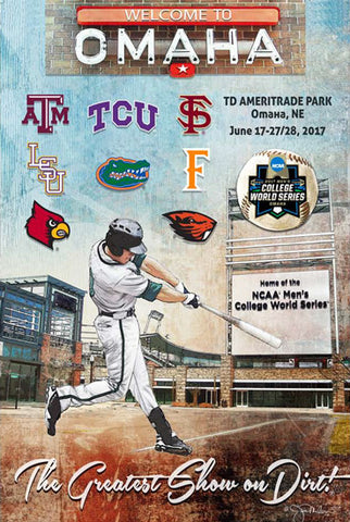 NCAA Baseball College World Series 2017 Official Event Poster - ProGraphs Inc.