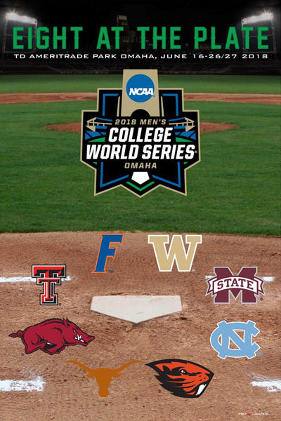 NCAA Baseball 2018 College World Series Official Event Poster - ProGraphs Inc.