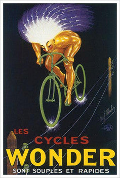 Les Cycles Wonder "Electrified" by Paul Mohr Vintage 1923 Poster Reprint - Eurographics