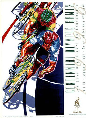 Atlanta 1996 Olympics Cycling "Velodrome" Official Event Poster - Fine Art Ltd.
