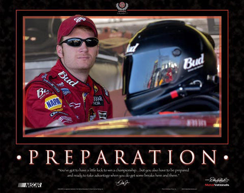 Dale Earnhardt Jr. "Preparation" NASCAR Racing Motivational Poster - Time Factory 2004