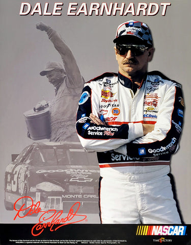 Dale Earnhardt "Silver and Black" NASCAR Racing Classic Commemorative Poster - Time Factory