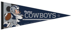 Dallas Cowboys "Mickey Mouse QB Gunslinger" Official NFL/Disney Premium Felt Pennant - Wincraft Inc.