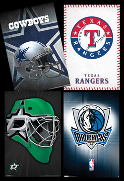 COMBO: Dallas, Texas Sports 4-Poster Combo Special Collector's Set