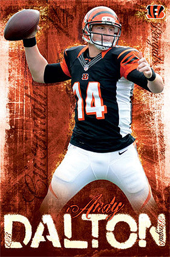 Andy Dalton "Superstar" Cincinnati Bengals Official NFL Football Action Poster - Costacos 2013