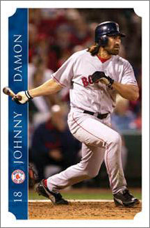 Johnny Damon World Series Action Boston Red Sox MLB Action