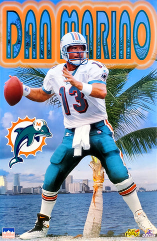 Dan Marino "Pure Florida" Miami Dolphins NFL Football Action Poster - Starline Inc. 1997