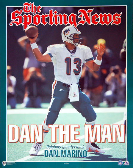 Dan Marino "Dan The Man" (1998) Sporting News Miami Dolphins Poster - Norman James
