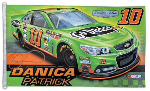 Danica Patrick NASCAR #10 GoDaddy Huge 3' x 5' Banner Flag - Wincraft 2013