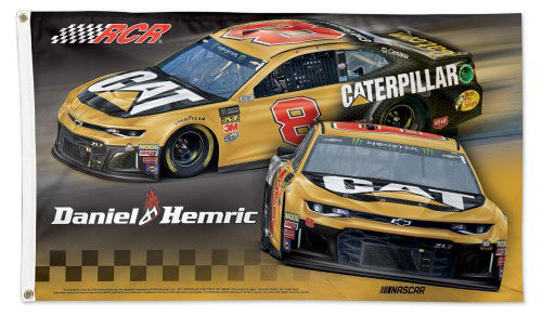 Daniel Hemric NASCAR #8 RCR Caterpillar Chevrolet Huge 3' x 5' Banner DELUXE Flag - Wincraft 2019