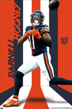 Darnell Mooney "Superstar" Chicago Bears Official NFL Football Action Poster - Costacos Sports