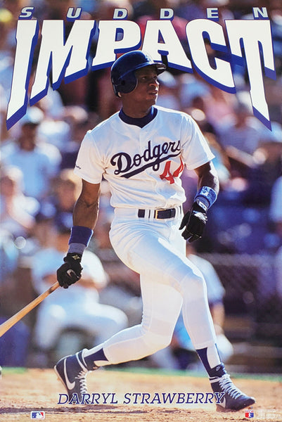 Darryl Strawberry "Sudden Impact" LA Dodgers Poster - Costacos Brothers 1991