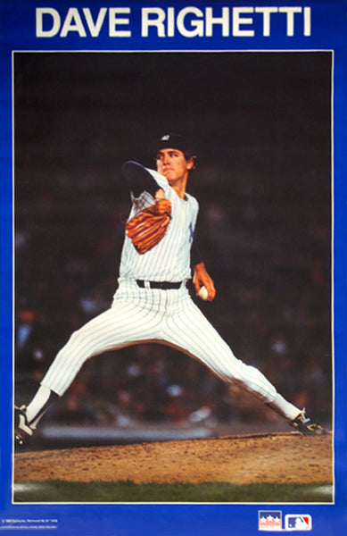 Dave Righetti "Pinstripes" New York Yankees MLB Baseball Action Poster - Starline 1987