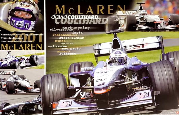 David Coulthard McLaren 2001 Formula 1 Racing Poster - UK 2001