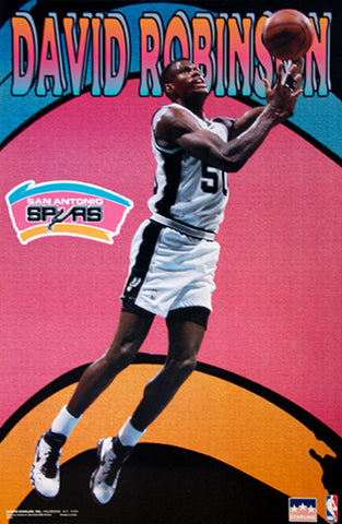 David Robinson "Rebound" San Antonio Spurs NBA Action Poster - Starline Inc. 1997
