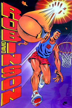 David Robinson "Super Admiral" San Antonio Spurs Classic Nike Force Poster (1991)