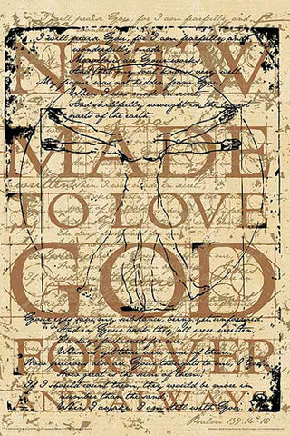 NOTW Made To Love God Forever (Da Vinci Vitruvian Man) Poster - Slingshot Publishing