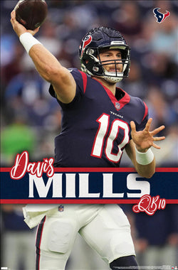 Davis Mills "Superstar" Houston Texans QB Official NFL Football Action POSTER - Costacos 2022