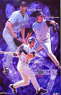 Arizona Diamondbacks "Megabite" Poster (Johnson, Schilling, Gonzalez) - Starline 2001