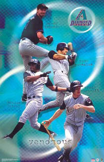 Arizona Diamondbacks "Venomous" Poster (Johnson, Gonzo, Spivey, Counsell) - Starline 2003
