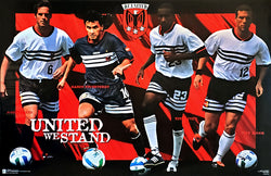 DC United "United We Stand" MLS Action Poster (Harkes, Etcheverry, Pope, Agoos) - Costacos 1997