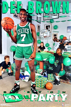 Dee Brown "Boston Dee Party" Boston Celtics Vintage Original NBA Poster - Costacos Brothers 1991
