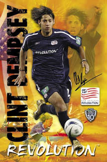 Clint Dempsey "Superstar" New England Revolution MLS Poster - S.E. 2005