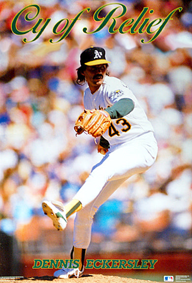 Dennis Eckersley Cy of Relief Oakland A's Poster - Costacos Brothers 1989  – Sports Poster Warehouse