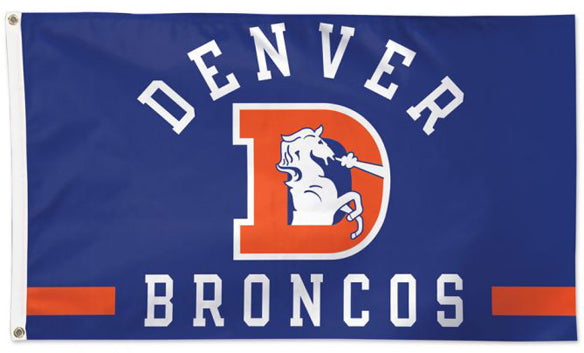 Denver Broncos Classic Retro 1968-96 Style NFL Football Deluxe-Edition 3'x5' Team FLAG - Wincraft