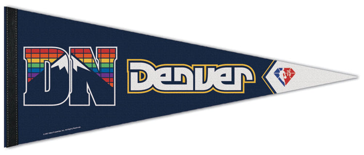 Denver Nuggets NBA 75th Anniversary (2021) City Edition Premium Felt P ...