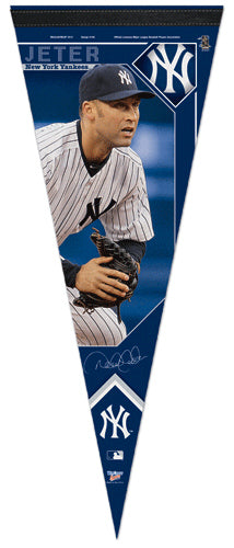 Derek Jeter "Intensity" New York Yankees Premium Felt Collector's Pennant (2012) - Wincraft Inc.
