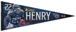 Derrick Henry "King Henry" NFL Signature Series Tennessee Titans Football Premium Felt Pennant - Wincraft 2022