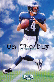 Ty Detmer "On the Fly" Philadelphia Eagles NFL QB Poster - Costacos Brothers 1996