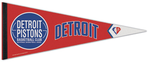Detroit Pistons Retro-1957-71-Style NBA 75th Anniversary City Edition Premium Felt Pennant - Wincraft