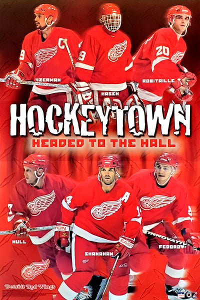 Detroit Red Wings Hockeytown Official NHL Team Logo Poster - Starline