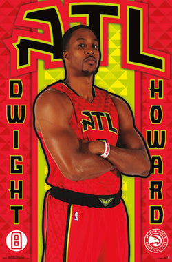 Dwight Howard "Flight 8" Atlanta Hawks NBA Basketball Poster - Trends International 2016