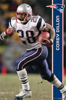 Corey Dillon "Action" New England Patriots Poster - Costacos 2006