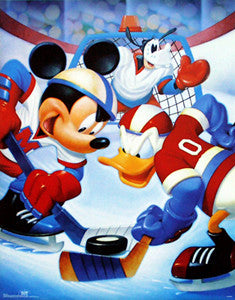 Mickey, Donald and Goofy Disney Hockey Poster - OSP Publishing
