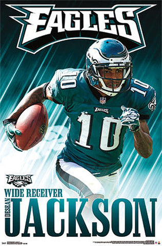 DeSean Jackson "Domination" Philadelphia Eagles Official NFL Football Action Poster - Costacos 2013