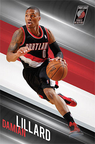 Damian Lillard "Rookie Drive" Portland Trail Blazers NBA Basketball Poster - Costacos 2013