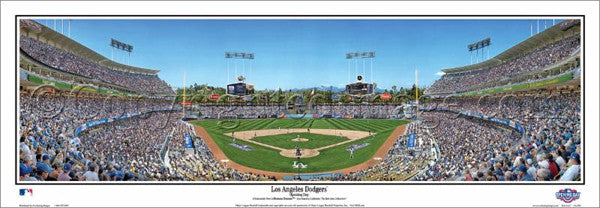 Los Angeles Dodgers "Opening Day" Dodger Stadium Panoramic Poster Print - Everlasting 2015
