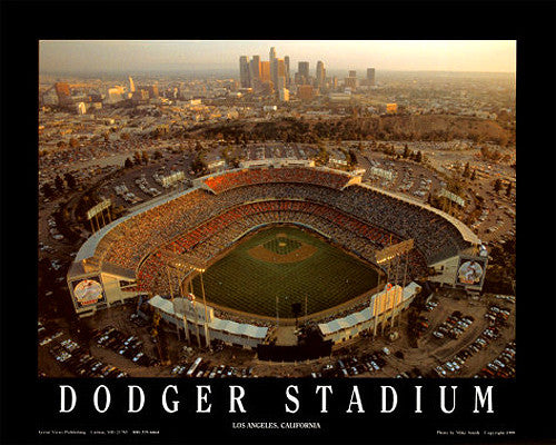 Dodger Stadium "From Above" Premium Poster Print  - Aerial Views Inc.